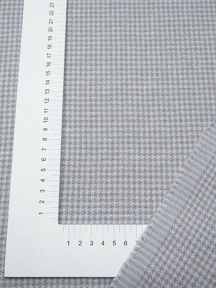 Лен костюмный с эф.мятости "Гусиная лапка" цв.св.голубой/серый, ш.1.45м, лен-100%, 350гр/м.кв