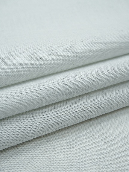 Мерный лоскут - Полулен однотонный "Бледно-голубая дымка меланж" ВИД2, СОРТ2, 1,5м,