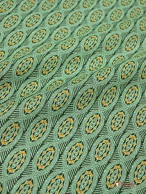 Ситец "Зеленый плетеный орнамент", ш.0.8м, хлопок-100%, 90гр/м.кв