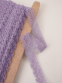 Кружево цв.сиреневый, ш.30мм, хлопок-90%, п/э-10%, рис.024/27