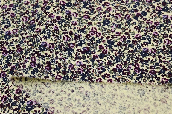Микровельвет "Дженна" цв.фиолетовый, ш.1.1м, хлопок-100%, 125гр/м.кв