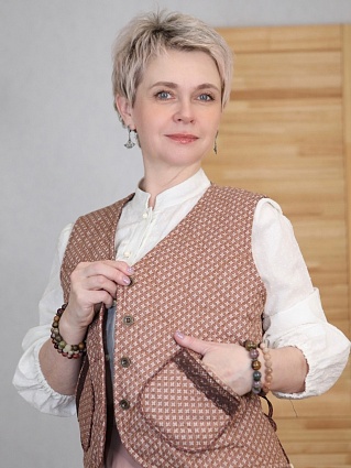 Жилет из импортного хлопка и пестряди