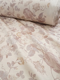 Хлопколен "Цветочная ностальгия", ш.2.5м, хлопок-95%, лен-5%, 110гр/м.кв