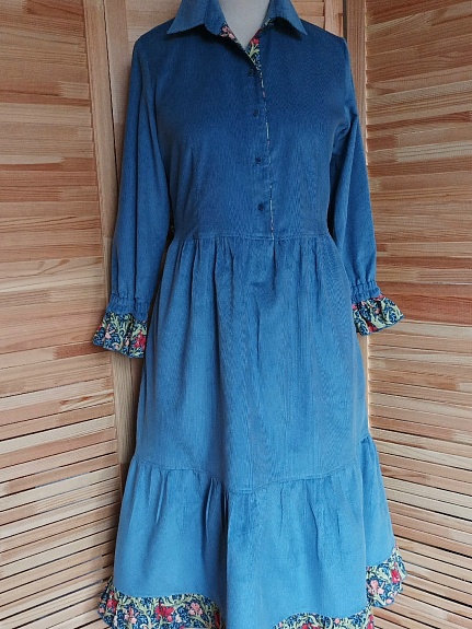 Платье из микровельвета и импортного хлопка