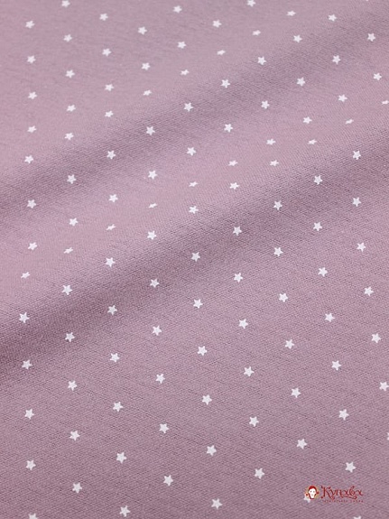 Теплый хлопок "Мелкие звезды на св.серо-лиловой дымке", ш.1.5м, хлопок-100%, 150гр/м.кв