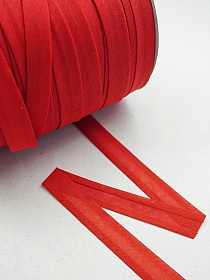 Косая бейка цв.Красный-2, ш.15мм, хлопок-100%