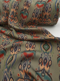 Штапель Премиум "Бессараб" цв.серо-зеленый, ш.1.5м, вискоза-100%, 125гр/м.кв