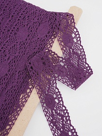 Кружево хлопок-90%, п/э-10%, 45мм, цв.черника#015376