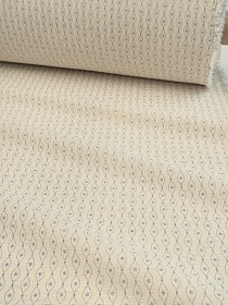 Хлопколен Цифр.печать "Цветочная цепочка" (на суровом), цв.синий, ш.1.45м, лен-10%, хл-90%, 125гр/м.кв