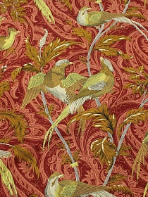 Интерьерный хлопок "Эдем" цв.красный терракот, ш.1.5м, хлопок-100%, 250гр/м.кв