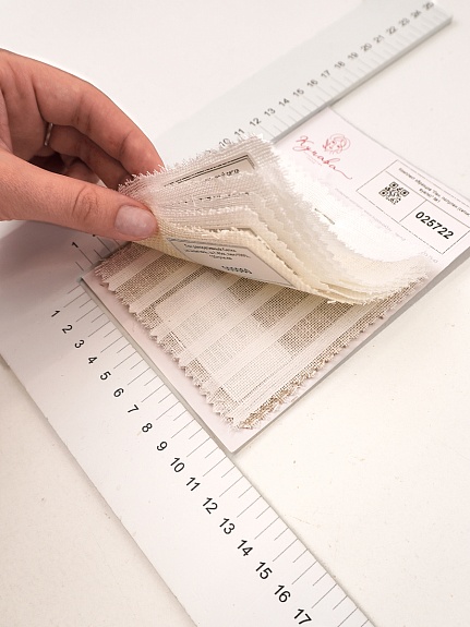 Комплект образцов "Лен, полулен (сетки, вуали)" №1