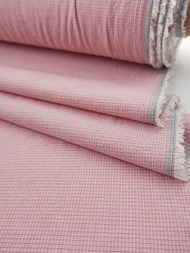 Вареный (стираный) хлопок "Клетка - сетка" цв.розовая дымка, ш.2.5м, хл-100%,115гр/м.кв