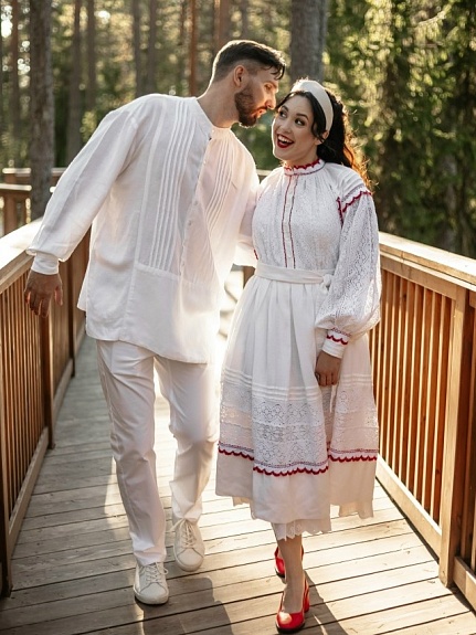 Свадебные наряды из Льна с вискозой