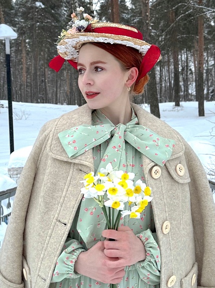 Платье из штапеля "Весеннее чувство"