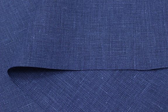 Лен костюмный цв.Джинсово-синий, ш.1.5м, лен-100%, 190гр/м.кв