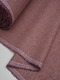 Шерсть пальтово-костюмная Твид цв.Розовый/бордовый/песочный, ш.1.5м, шерсть-50%, п/э-50%, 380гр/м.кв