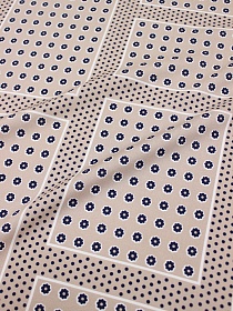 Штапель "Набойка-цветочная геометрия", ш.1.44м, вискоза-100%, 90гр/м.кв