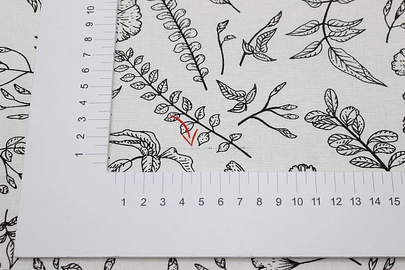 Полулен "Душистые травы на белом", ш.1.5м, лен-30%, хлопок-70%, 147гр/м.кв