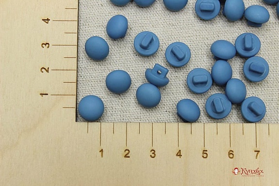Пуговица "Грибок" пластмасса, цв.темный бирюзово-голубой, 10мм