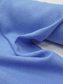 Лен костюмный с умягчением цв.Насыщенный голубой, ш.1.5м, лен-100%, 190гр/м.кв