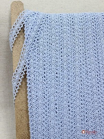 Кружево цв.небесно-голубая дымка, ш.21мм, хлопок-90%, п/э-10%, рис.047/20