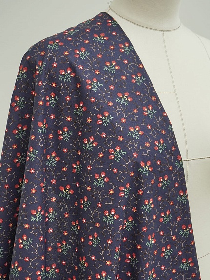 Перкаль "Ясиня" цв.чернильно-фиолетовый, ш.1.5м, хлопок-100%, 120гр/м.кв