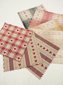 Комплект образцов "Пестрядь с эффектом вышивки"