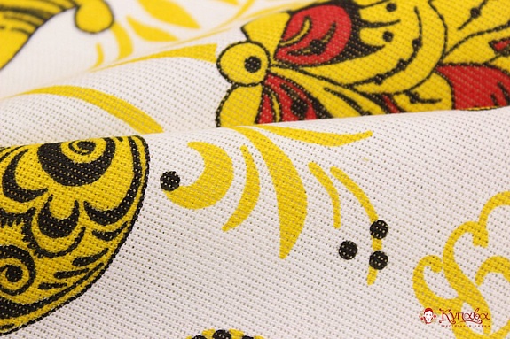 Рогожка "Золотая хохлома",Вид 1  ш.1.5м, хлопок-100%, 150гр/м.кв