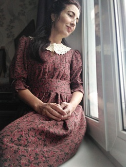 Женское платье из теплого хлопка