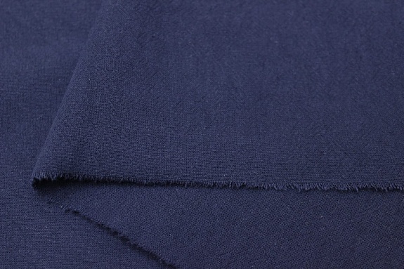 Мерный лоскут (ткань в отрезах) - Хлопок крэш цв.Чернильно-синий, ш.1.40м, хл-100%, 160гр/м.кв