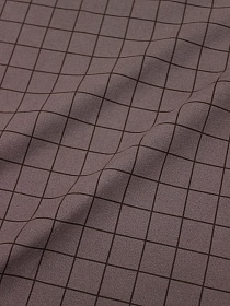 Теплый хлопок "Клетка" цв.темный туман, ш.1.48м, хлопок-100%, 160гр/м.кв