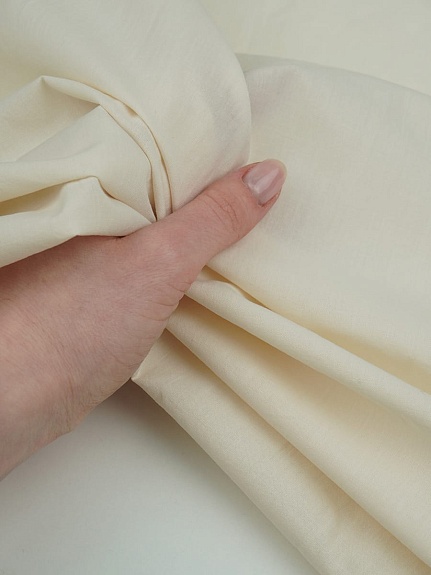 Импортный хлопок цв.Кремовый, ш.1.5м, хлопок-100%, 95гр/м.кв