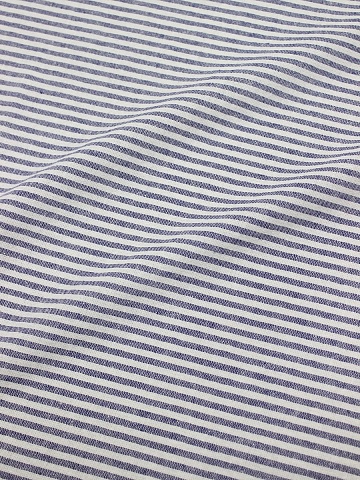 Полулен постельный с эфф. мятости "Синий меланж-узкая полоска", (комп), ш.2.65м, лен-29%, хл-71%