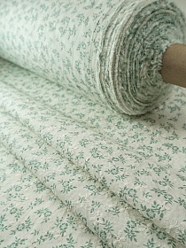 Шитье "Софина" цв.зеленый, ш.1.5м (выш.часть1.32м), батист, хлопок-100%, 80гр/м.кв