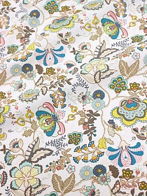 Импорт. хлопок "Сказочное лето" цв.мятный, ш.1.47м, хлопок-100%, 100гр/м.кв