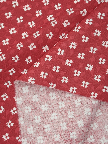 Перкаль "Зорица" цв.красный, ГОСТ, ш.1.5м, хлопок-100%, 125гр/м.кв