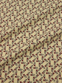 Теплый хлопок "Винтажная брусничка" цв.желто-песочный, ш.1.50м, хлопок-100%, 160гр/м.кв