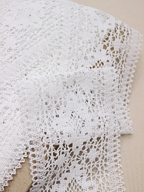 Кружево цв.белый, ш.120мм, хлопок-90%, п/э-10%, рис.062/1