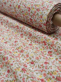 Бязь "Цветочный вьюнок" цв.светло-серый, ш.1.5м, хлопок-100%, 110гр/м.кв
