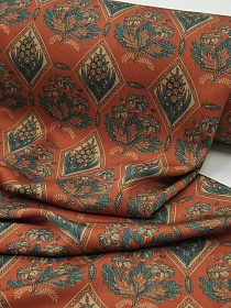 Мерный лоскут Штапель Премиум "Акмаль" цв.темно-кирпичный, ш.1.5м, вискоза-100%, 125гр/м.кв