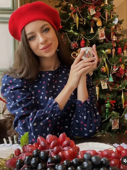 Платье из теплого хлопка "Листочки"