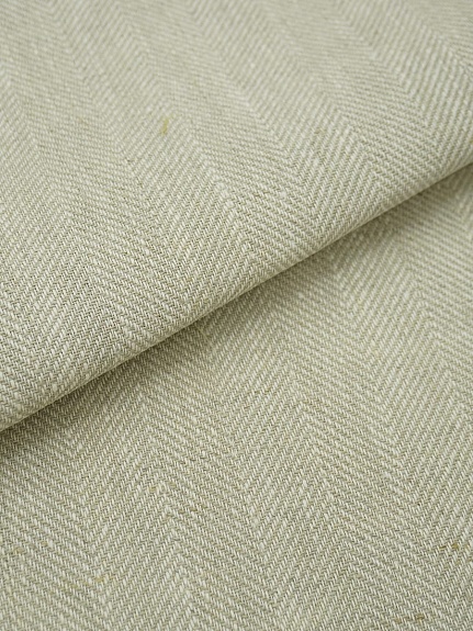 Льняной жаккард "Елочка" цв.натуральный, ш.1.5 м, лен-100%, 280гр/м.кв