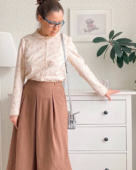 Юбка из хлопка крэш по МК OnePattern