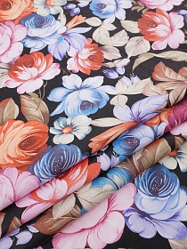 Бязь "Жостовская роспись", ш.1.5м, хлопок-100%, 115гр/м.кв