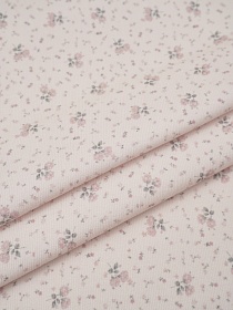 Микровельвет (Digital) "Цветочный рой" цв.бледно-бежевый, ш.1.5м, хлопок-100%, 135гр/м.кв
