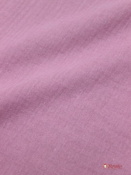 Муслин двухслойный с эффектом жатости цв.Розовый с сиреневым оттенком, ш.1.37м, хл-100%, 110гр/м.кв