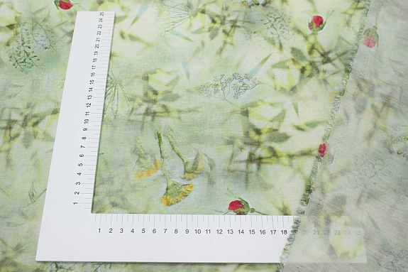 Вискозный шифон (Digital) "Шёпот роз", ш.1.5м, вискоза-75%, нейлон-25%, 55гр/м.кв