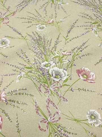 Ткань интерьерная с пропиткой "Ароматные букеты", СОРТ2, ш.1.5м, хлопок-70%, п/э-30%, 260гр/м.кв