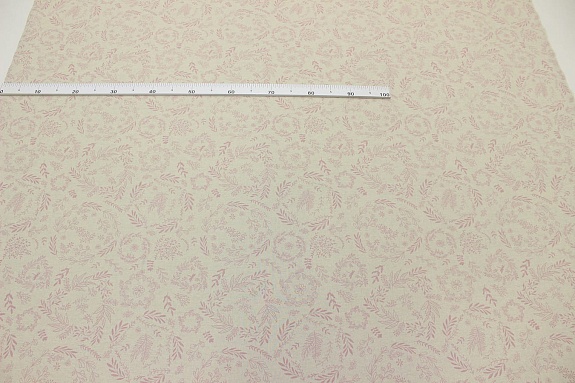 Полулен "Полевой венок" (на суровом), ш.1.5м, лен-30%, хлопок-70%, 147гр/м.кв