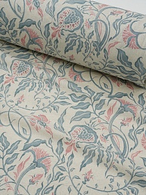 Полулен "Гранатовое настроение" (на суровом), ш.1.5м, лен-30%, хлопок-70%, 147гр/м.кв